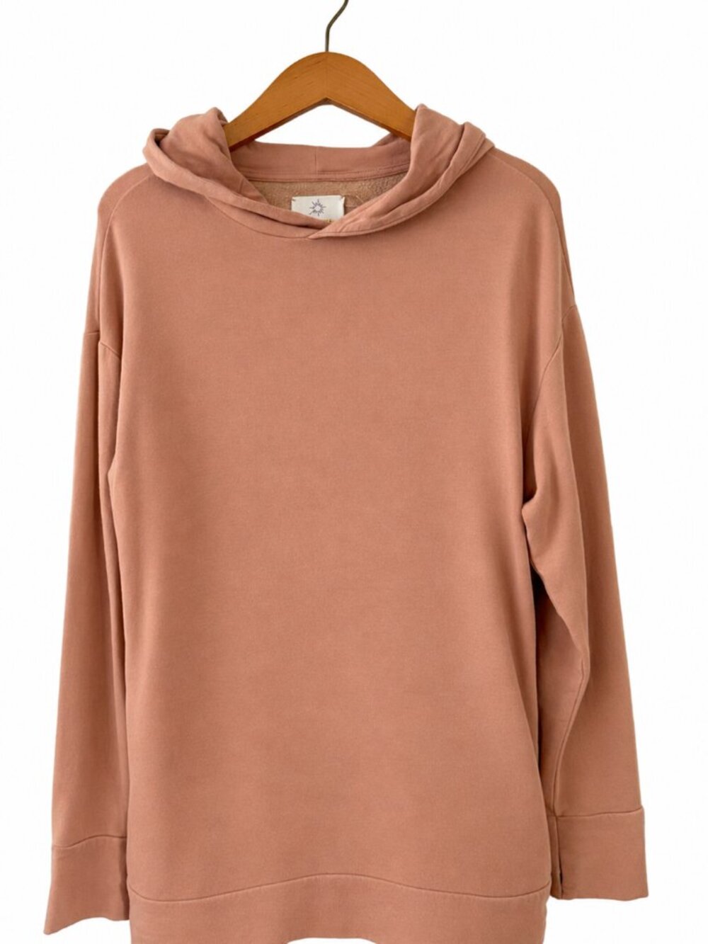 Aerie Modal Blend Oversized Tunic Hoodie Tan Peach with Thumbholes Women’s XS